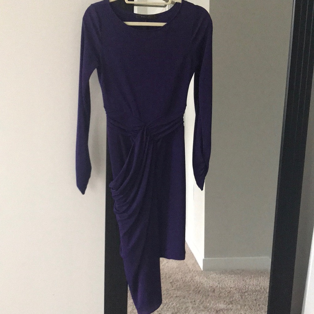 Purple long sleeves dress